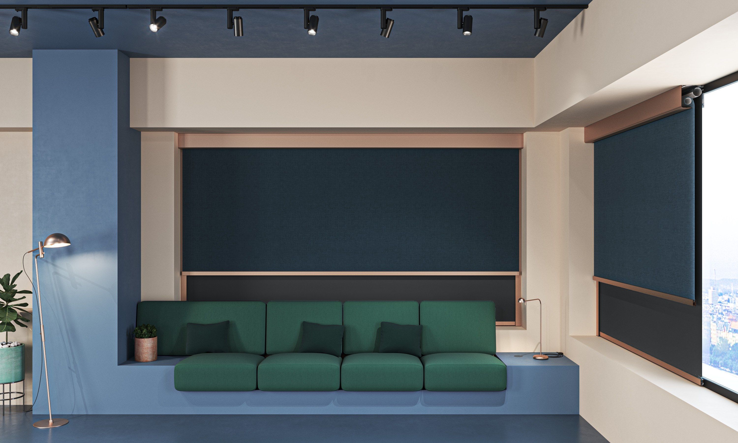 Рулонная занавеска из ткани Bandalux ZI-BOX DUO ARCH-00135455 - Вид №2