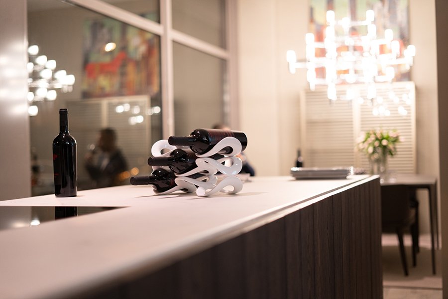 Подставка для бутылок стеклянная 32 см белая Cuvee GUZZINI  00-3872305 Белый  - Вид №7