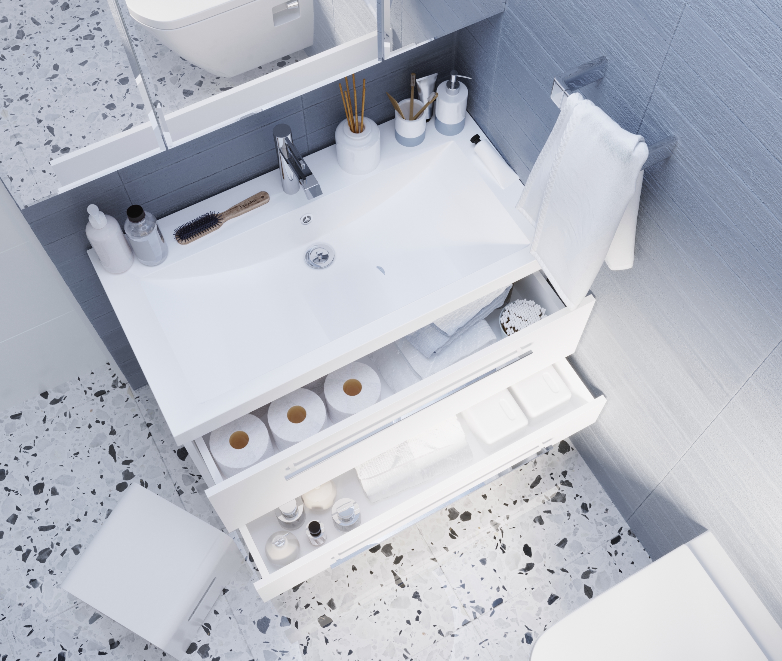 У51044 Тумба без раковины Соната 90П 2я 1 Marka Соната  - Вид №4