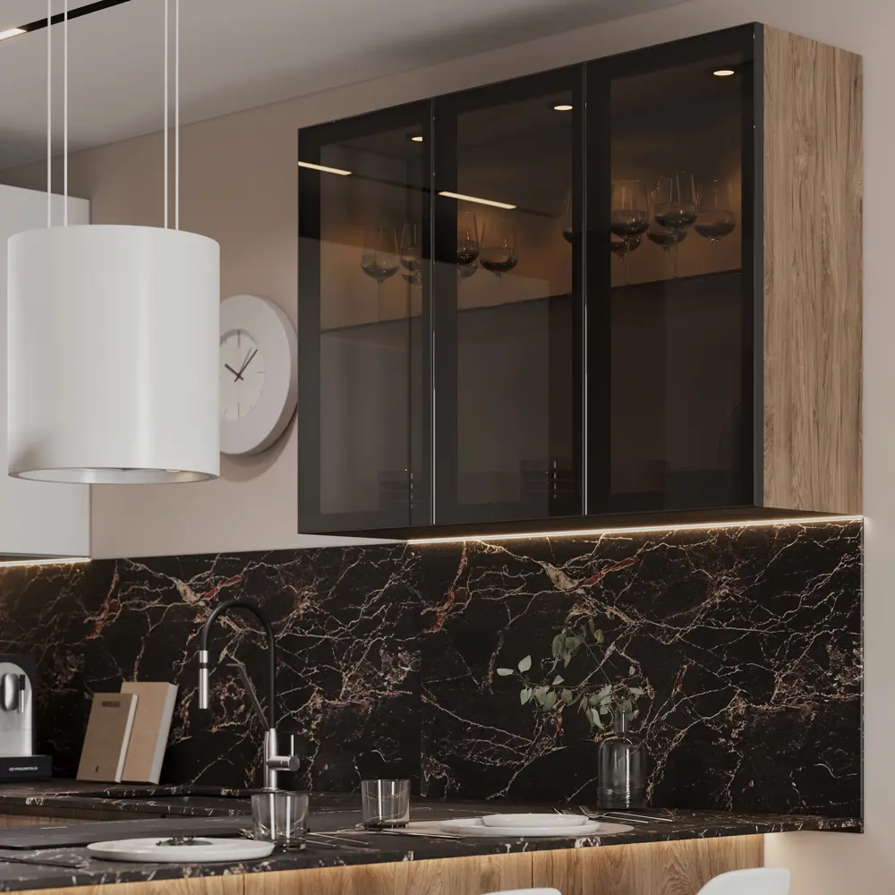 Фасад Вельск Delinia ID — матовое стекло с алюминиевой рамой для кухонного шкафа 86799227 STLM-0884995 - Вид №9