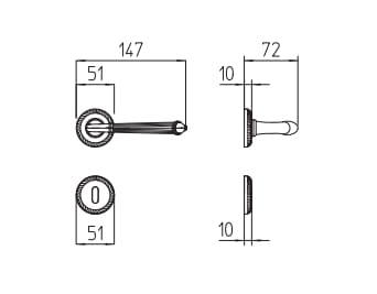 Ручка на розетке Mandelli1953 Aurora ARCH-00076056 - Вид №7