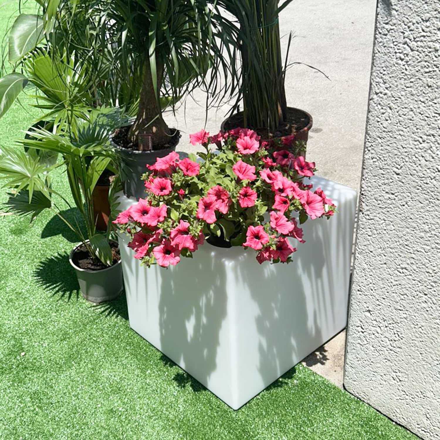 Квадратный светящийся садовый стол из полиэтилена SINED CUBY ARCH-00149364 - Вид №3