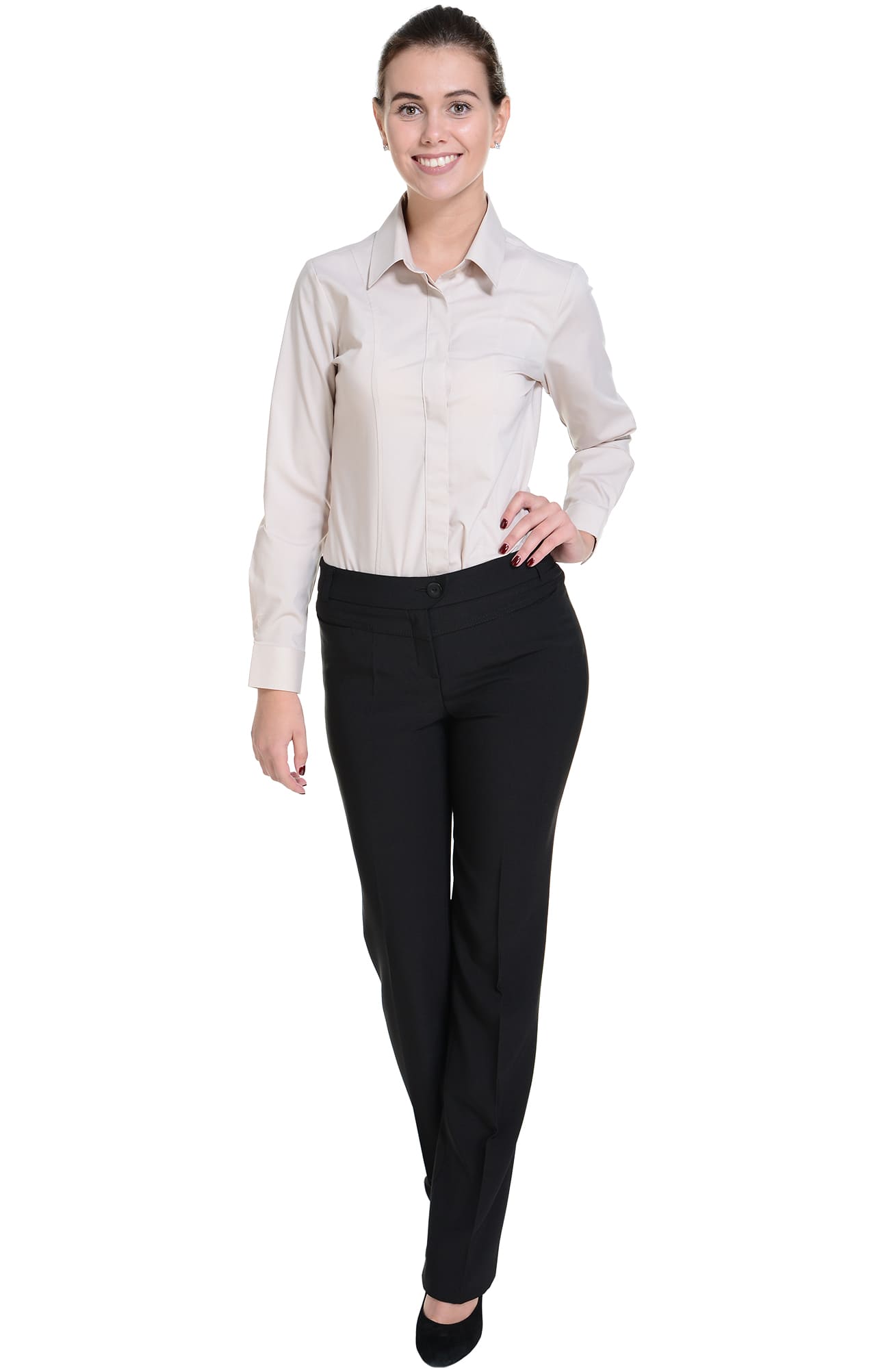 5030119 Рубашка женская  beige El-Risto  Корпоративная одежда  размер 54 (4XL)  - Вид №6