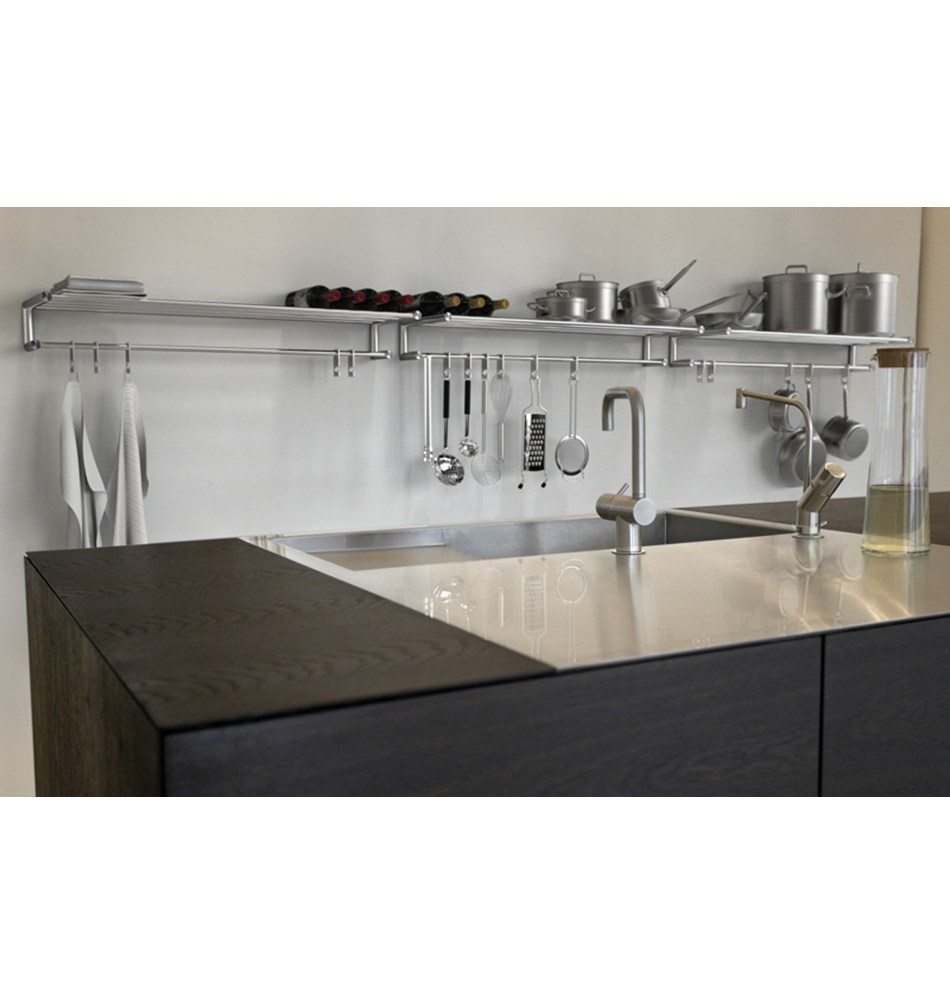 FROST Гардеробная полка 2, 100см » матовая. Нержавеющая сталь Матовый N1936-1  - Вид №2