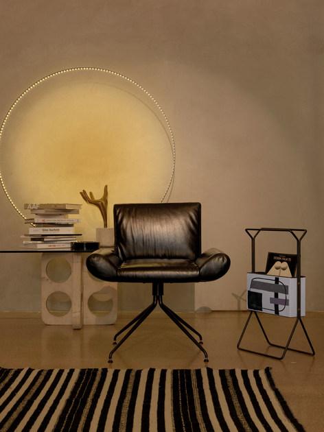 Quinti Sedute Вращающееся кресло на козелке из бархата Ginevra sun-id-1402018 - Вид №3