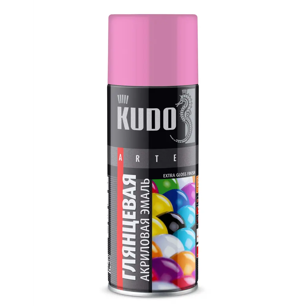 Эмаль аэрозольная для металлочерепицы KUDO акриловая глянцевая цвет розовый 520 мл STLM-2162900