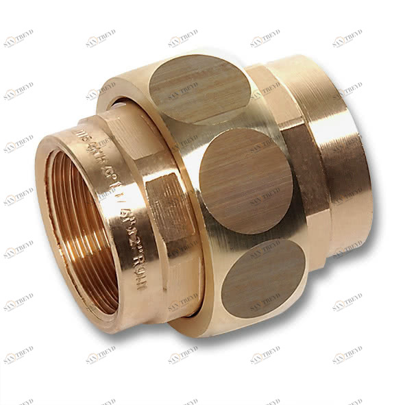 2272112R SANHA 272 сгон ВР-ВР, латунь, с плоским уплотнением 11/2 мм 