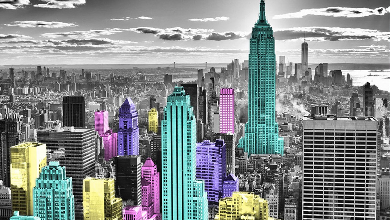 Постер прямоугольный на художественной бумаге 80х60 см New York EVENHOME ДИЗАЙНЕРСКИЕ 00-3878770 Разноцветный  - Вид №2