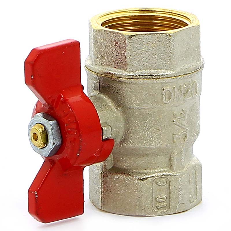 Кран шаровой ВВ MISTRAL бабочка TIEMME 3/4" 2360003