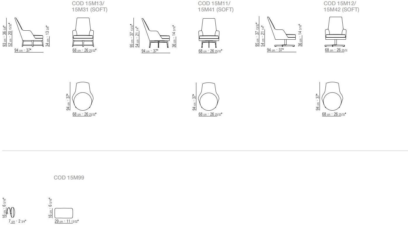 Flexform Кожаное кресло Bergere с подлокотниками Guscioalto sun-id-1440370 - Вид №3