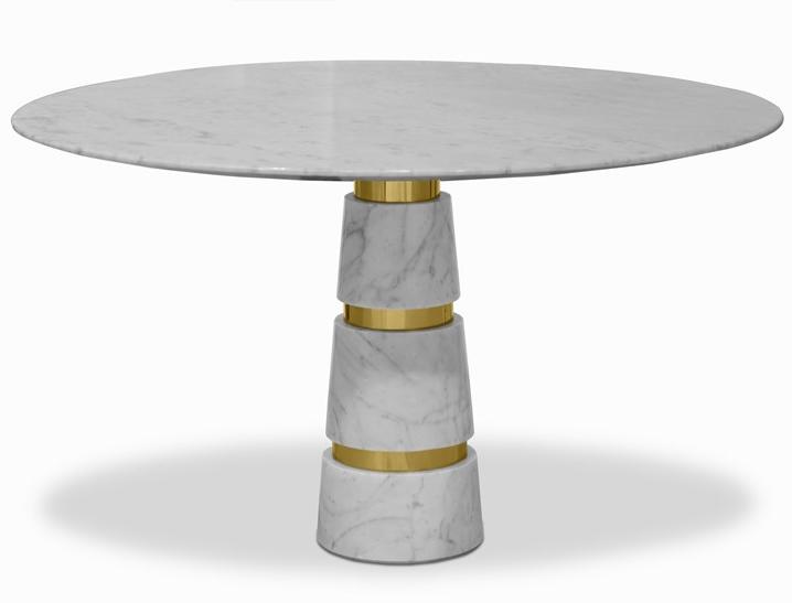 KOKET Круглый стол из каррарского мрамора Avalanche sun-id-1416038 - Вид №1