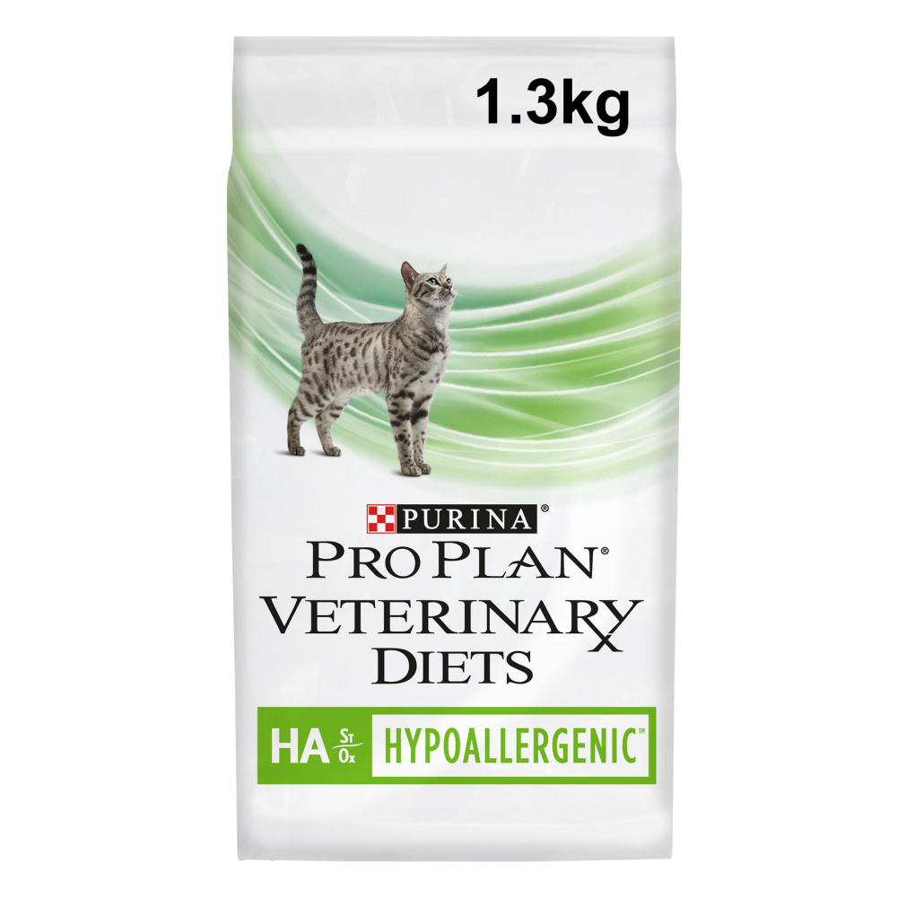 ПР0033156 Корм для кошек Veterinary Diets HA St/Ox для снижения пищевой непереносимости, сух. 1,3кг Pro Plan 
