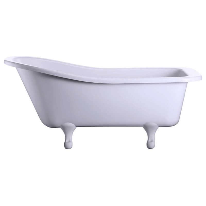 Ванна акриловая Harewood Slipper с ножками E10 WHI Slipper Burlington E1, E10 WHI 7730 x 1690 x 770 - Вид №1