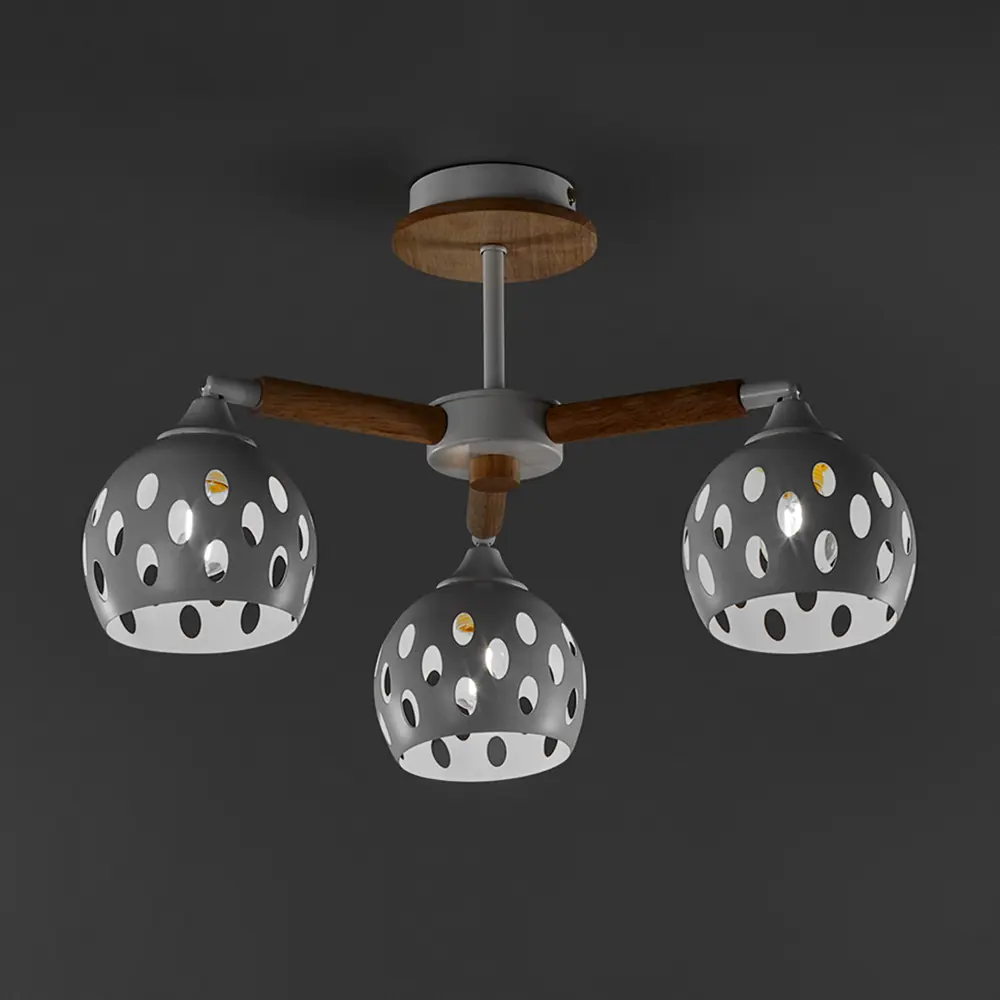 Люстра потолочная СЕМЬ ОГНЕЙ Трине - современная классика с тремя источниками света 85243309 STLM-0060366 - Вид №1