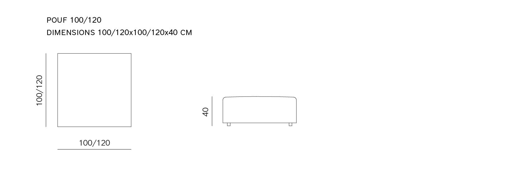 Модульный квадратный пуф prostoria ARCH-00047936 - Вид №4