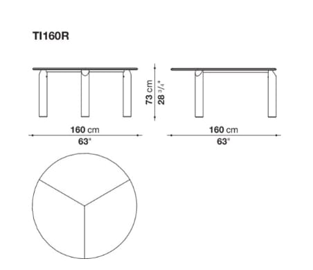 Круглый деревянный стол B&B Italia ISOS ARCH-00126759 - Вид №5