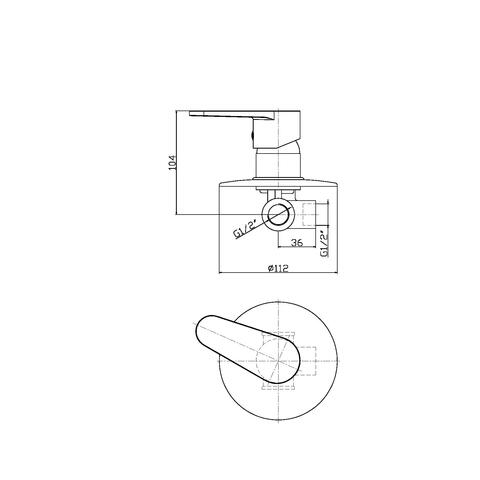 Orange Flipo M23-400cr встраиваемый смеситель для душа Хром sun-id-1516867 - Вид №1