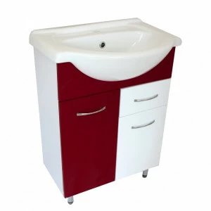 Тумба Роса 60 - Стиль бордовый с ящик. (К) 11899