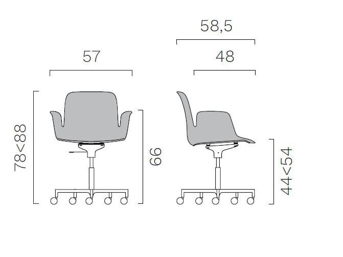 Стул с регулируемой высотой из ткани FREZZA цветок лотоса Upholstered ARCH-00092490 - Вид №2