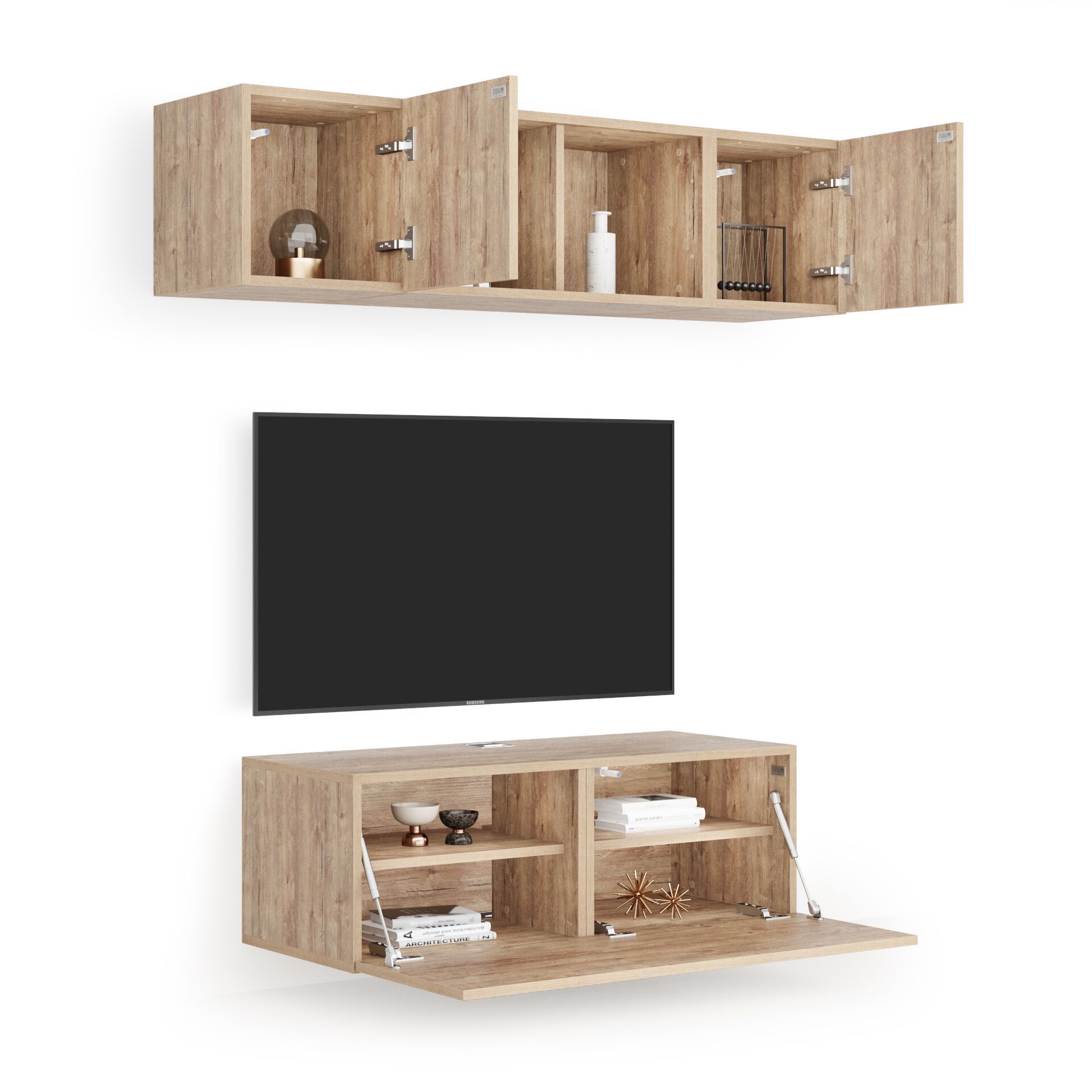 Модульная оборудованная стена установленная стеной в меламинированном Mobili Fiver Easy ARCH-00044646 - Вид №23