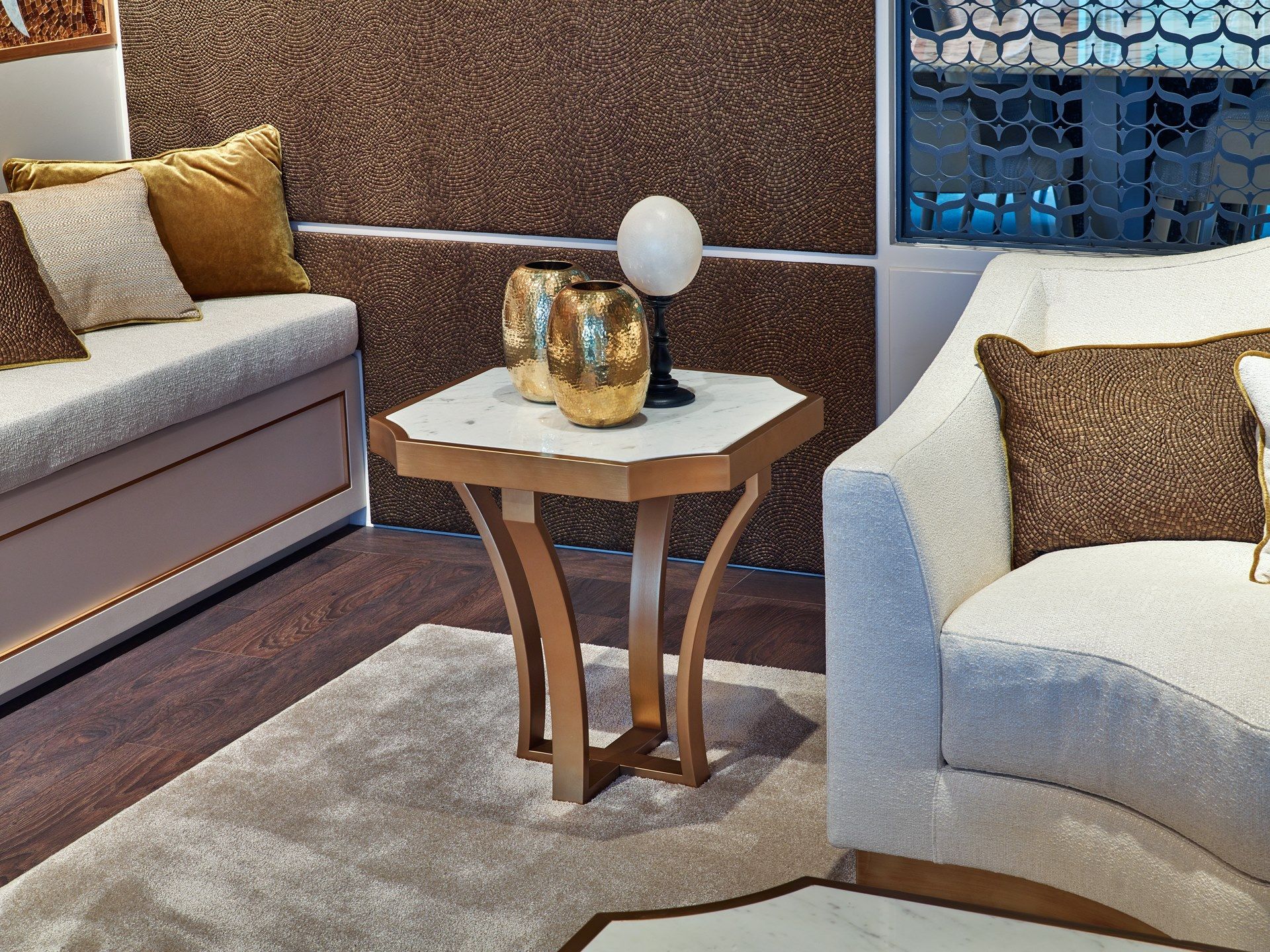 Высокий журнальный столик из мрамора Calacatta Oro Sicis ARCH-00152819 - Вид №1