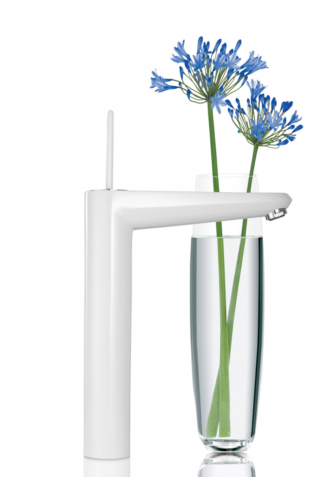 Смеситель для раковины GROHE Eurodisc Joy с высоким изливом, белая луна (23428LS0)