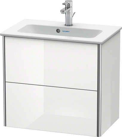 XS416503939 XSquare Тумбочка подвесная компакт Скандинавский белый шелковисто-матовый лак Duravit - Вид №2