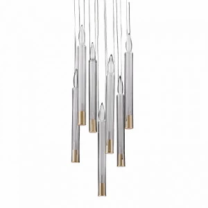 Светильник подвесной 120х32 см латунь Delight Collection P68094-7 brass DELIGHT COLLECTION ДИЗАЙНЕРСКИЕ 00-3882361 Золото;прозрачный
