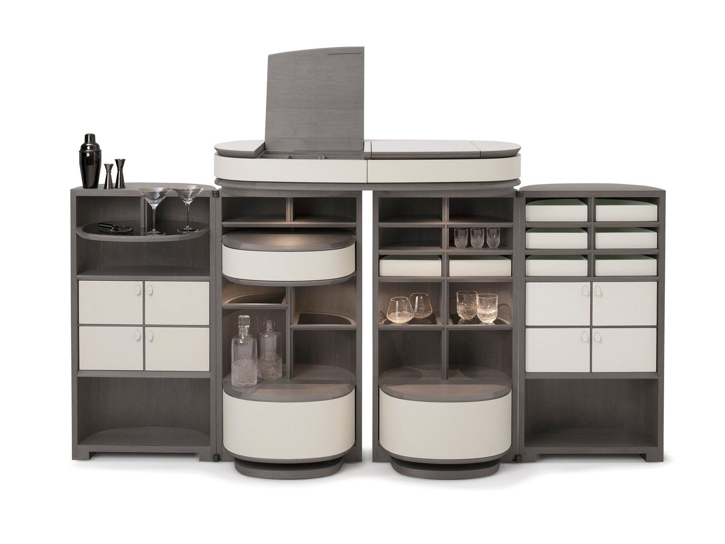 Деревянный шкаф для хранения со встроенным освещением Giorgetti HOUDINI ARCH-00047412 - Вид №3