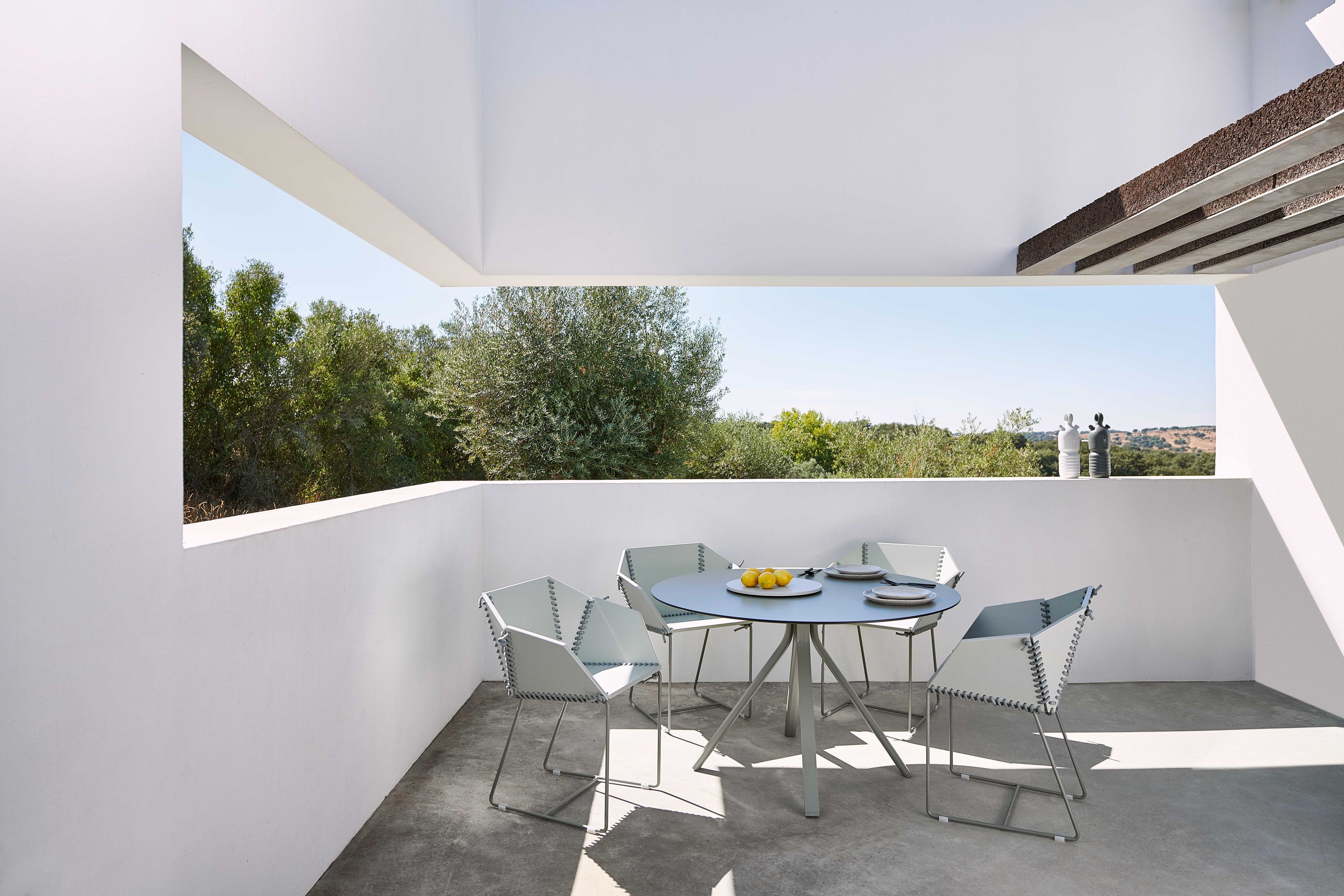 Круглый штабелируемый стол из алюминия с термокрытием GANDIABLASCO стек ARCH-00055435 - Вид №6