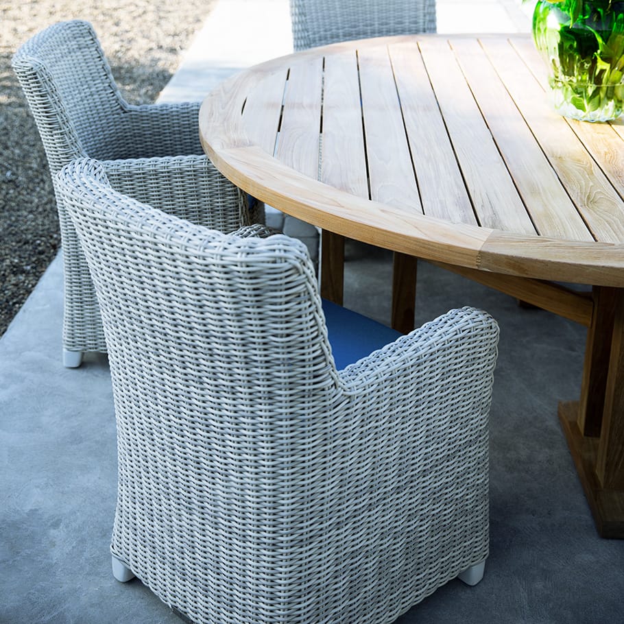 Круглый обеденный стол из тикового дерева JANUS et Cie Беседка ARCH-00081654 - Вид №9