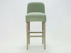 CREARTE COLLECTIONS Высокий табурет со съемным чехлом из ткани со спинкой Mauro contemporain 48