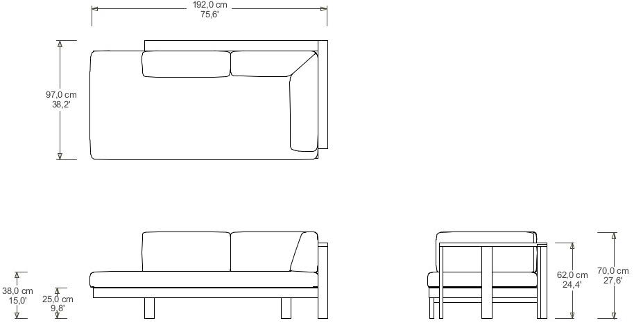 TRIBÙ Садовый диван из модульной ткани Pure sofa sun-id-1421902 - Вид №5