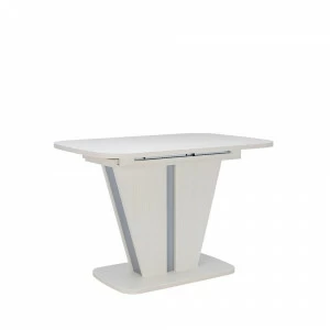 Обеденный стол раздвижной наварра белая Leset "Бари" IMPEX  00-3967162 Белый;серебро