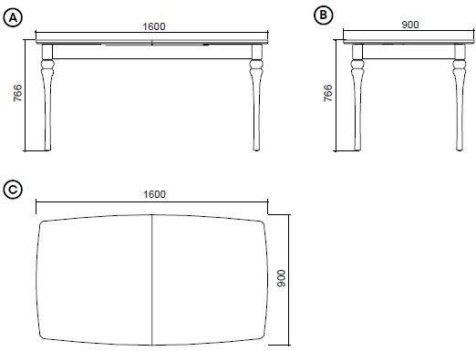 Enza Home Прямоугольный раздвижной деревянный стол Piedra sun-id-1508272 - Вид №6