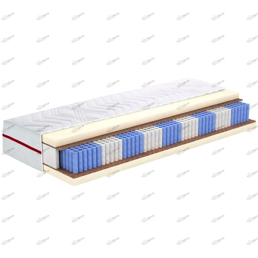 Матрас с независимым пружинным блоком 140x190 "Адонис 2.15" BELABEDDING  129413 Белый 