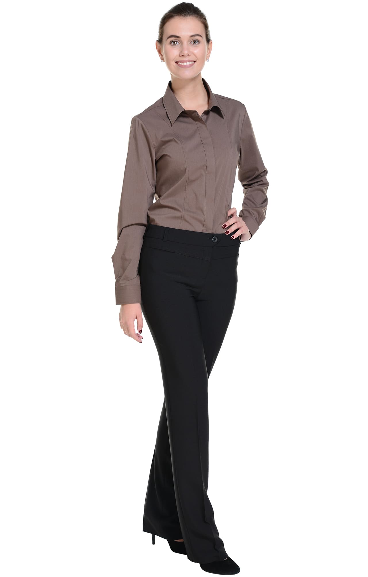 5030123 Рубашка женская  chocolate El-Risto  Корпоративная одежда  размер 54 (4XL)  - Вид №5