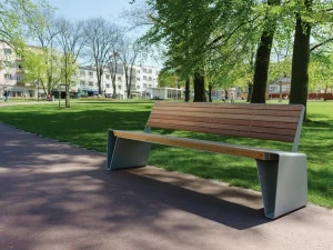 mmcité1 Скамейка из стали и дерева Radium