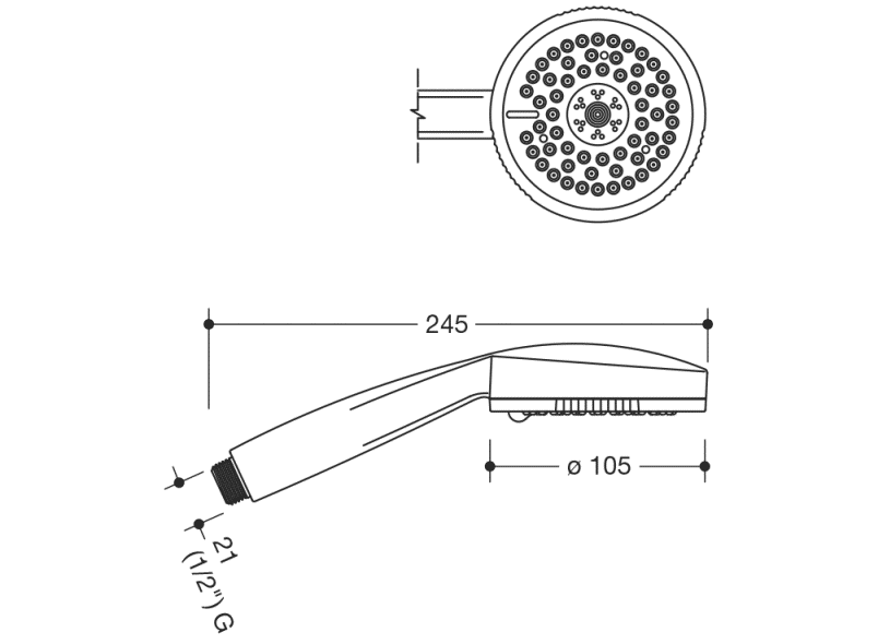 950.33.E033 ручной душ HEWI Universalprodukte  - Вид №1