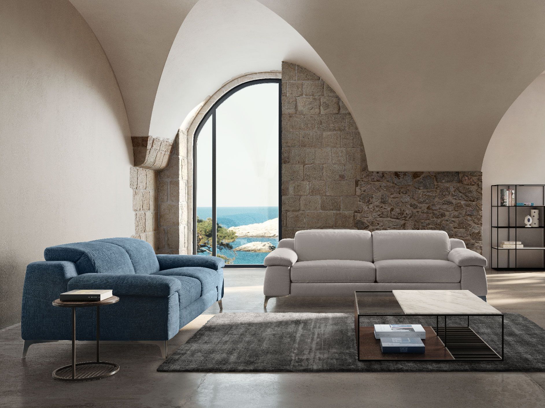 3-местный тканевый диван с откидывающейся спинкой Natuzzi Italia DUCA ARCH-00083241 - Вид №3
