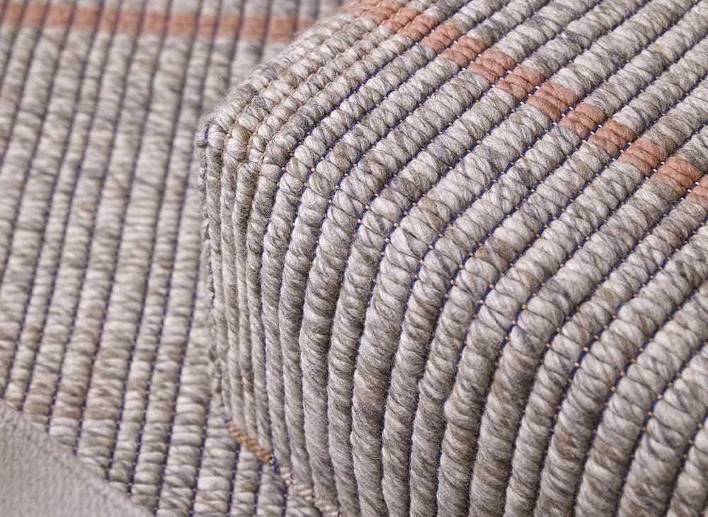 Квадратный пуф из шерсти, льна и хлопка GAN Reversible ARCH-00129356 - Вид №2