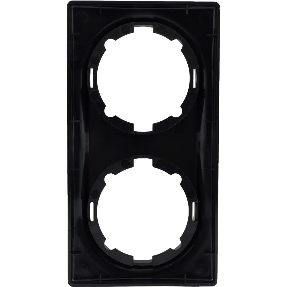 Рамка для розеток и выключателей Onekey Florence 2 поста, цвет чёрный ONEKEYELECTRO STLM-2025951 - Вид №2