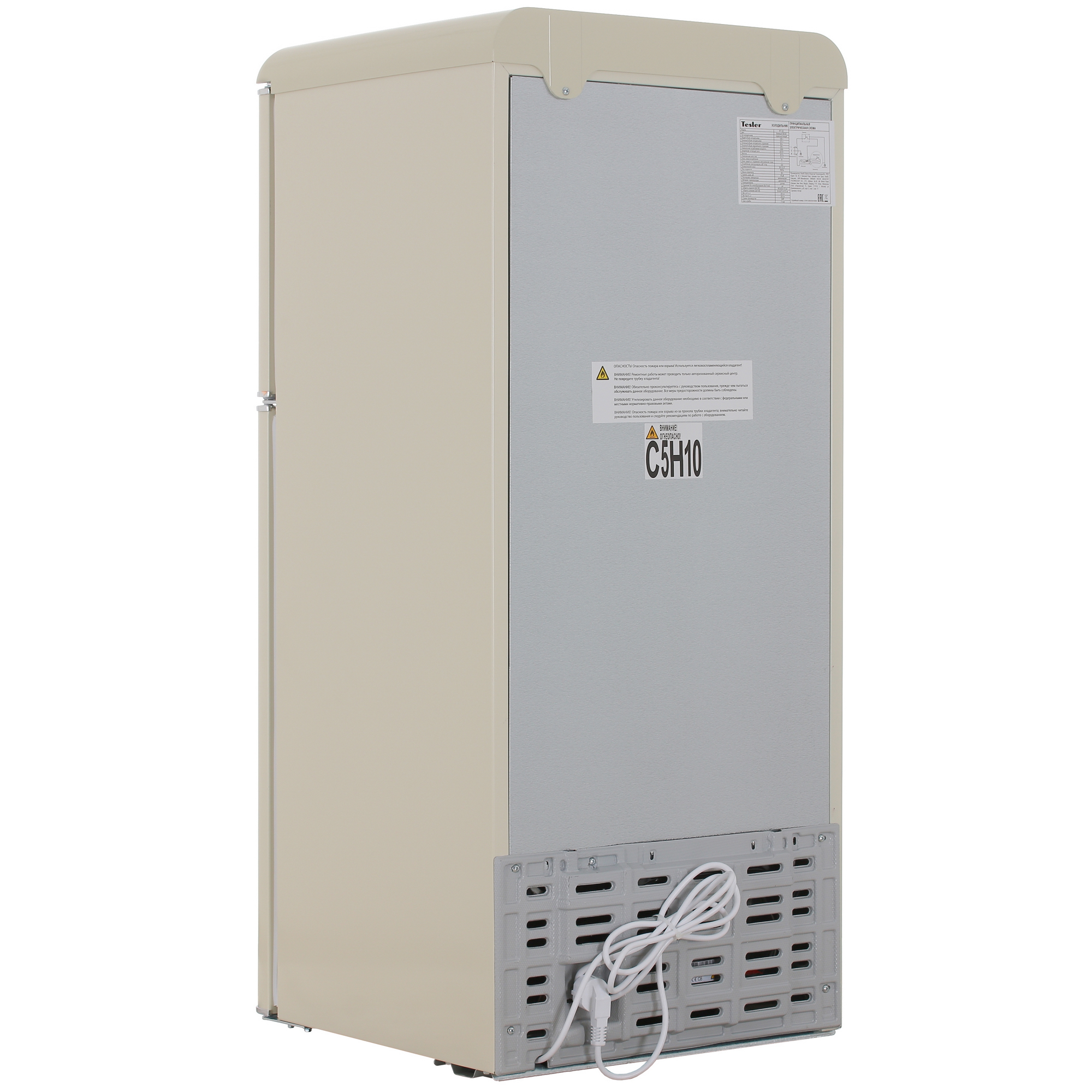 9057383 Холодильник компактный   Tesler RT-132 бежевый STDN-0141824 - Вид №4