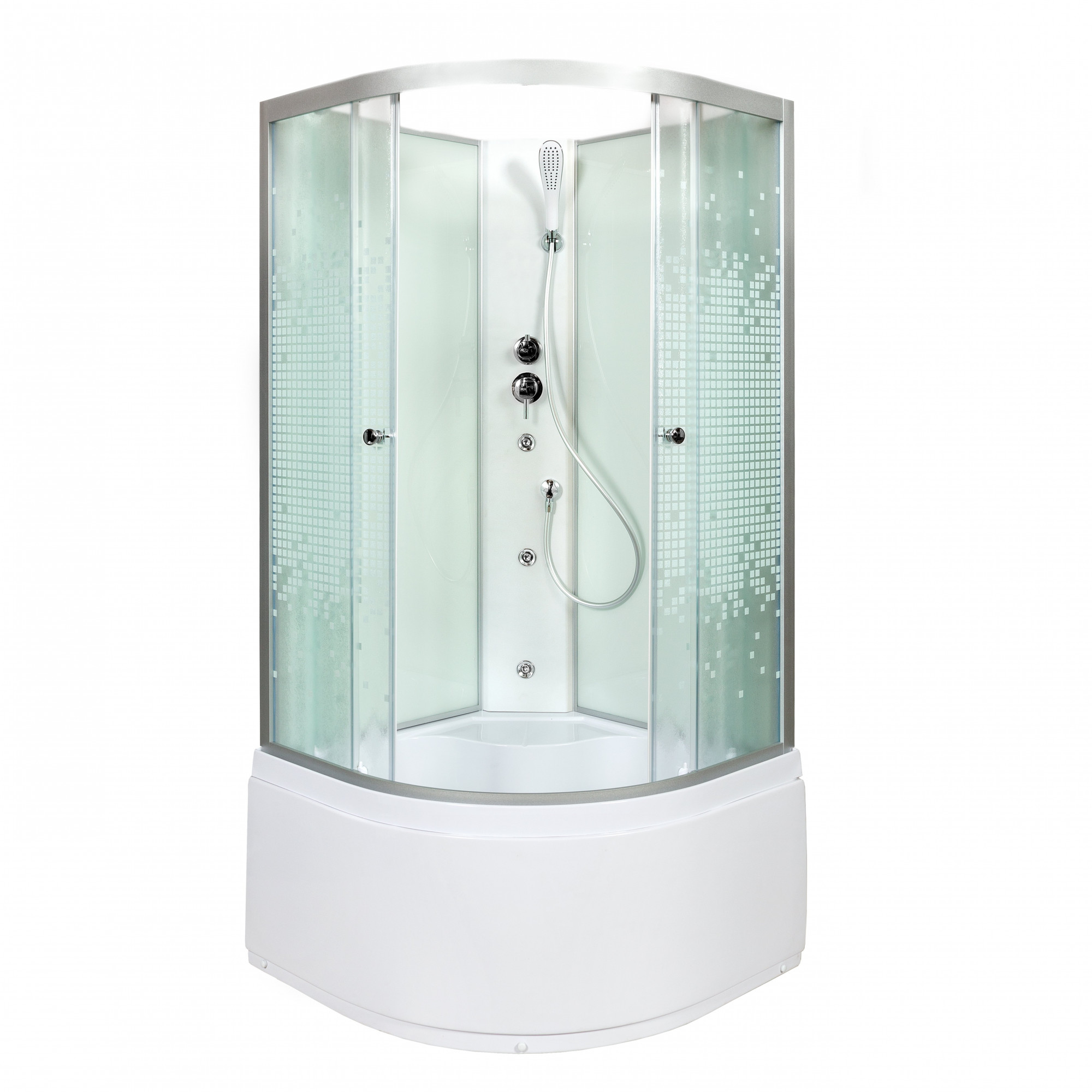 BМ1590 LED с гм. BLACK Душевая кабина DETO Серия ВМ L 980 N с гидромассажем