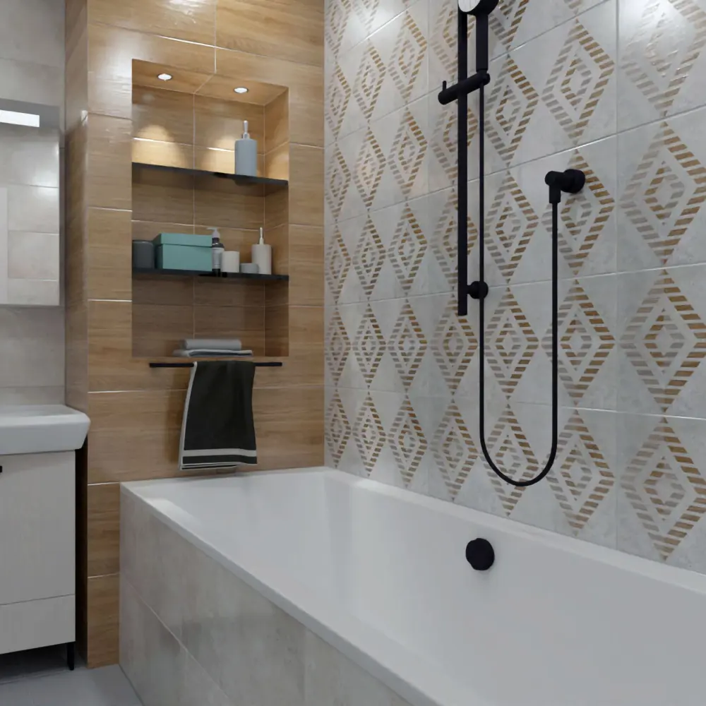 Керамическая плитка Нефрит-Керамика Эни светло-серая 30×60 см 89232591