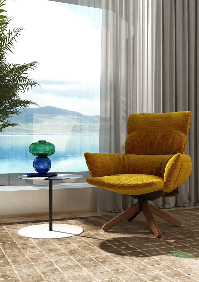 Cappellini Кресло со съемным чехлом на деревянной основе Lud’o lounge sun-id-1487184 - Вид №7