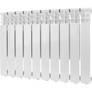 Радиатор секционный Rommer Optima 500/85 10 секций боковое подключение алюминий белый
