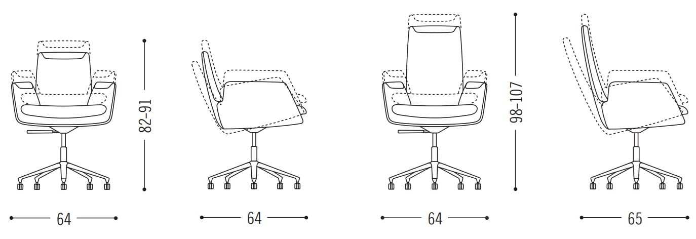 Офисное кресло с 5 спицами COR Cordia ARCH-00152344 - Вид №2