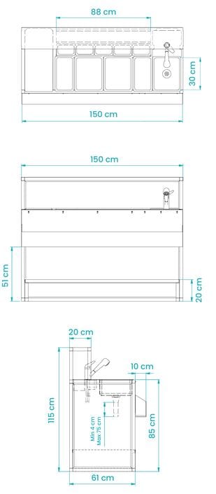 Транспортируемая коктейльная станция Station Deus® Deus 150 ARCH-00061890 - Вид №7