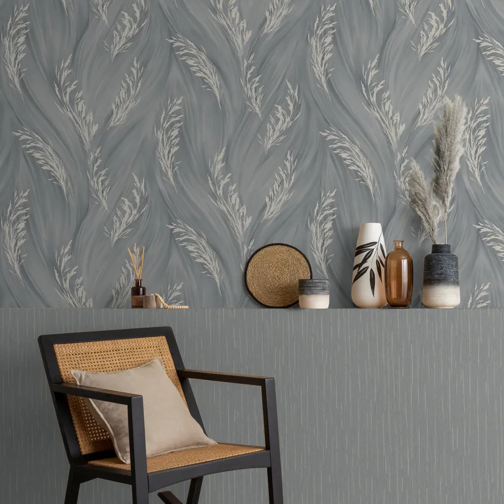 Флизелиновые обои Erismann Ivolga серые 1.06 м 89426174 STLM-1572264 - Вид №3